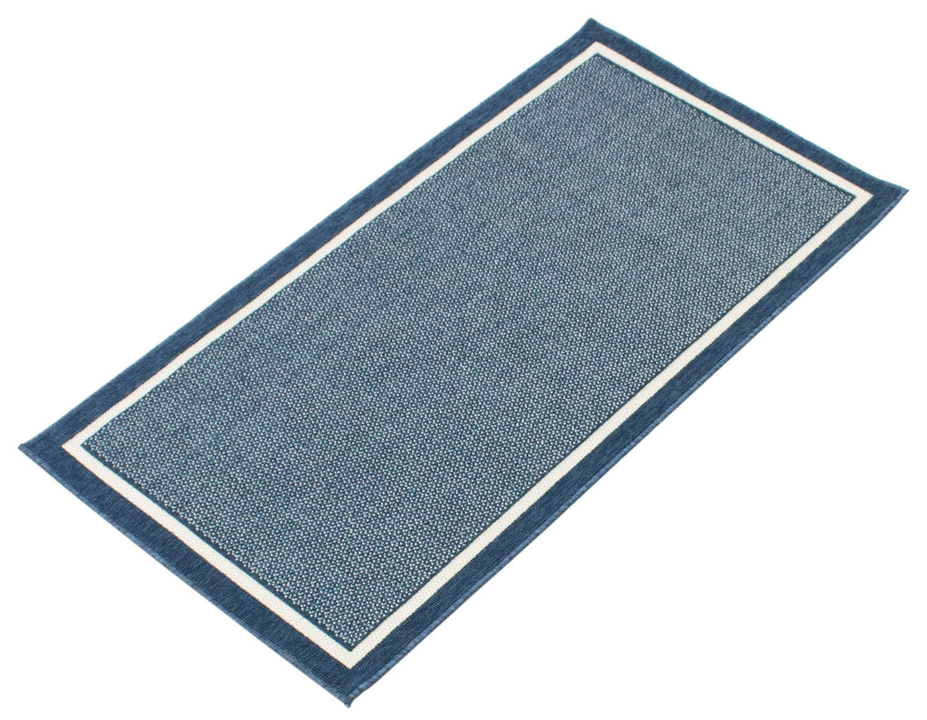 Plata Bordered Indoor/Outdoor Washable Area Rug Blue Therugsoutlet.ca