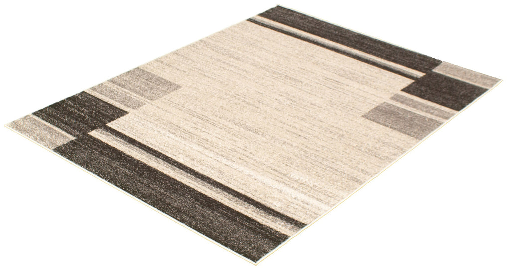 Plaza Geometric Area Rug Ivory and Taupe Therugsoutlet.ca