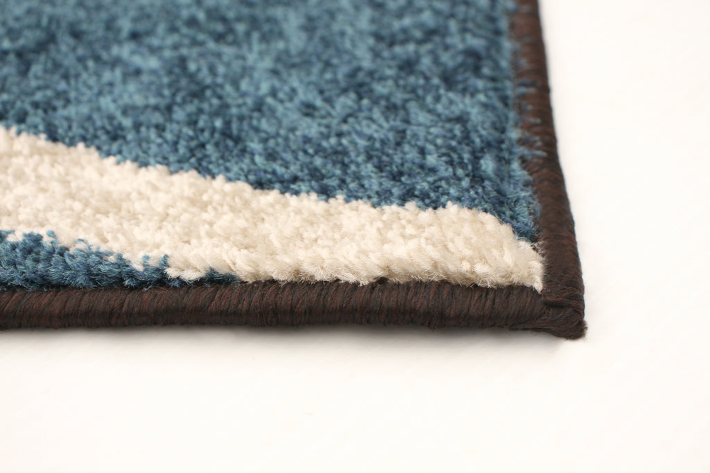 Prism Area Rug Dark Brown and Blue Therugsoutlet.ca