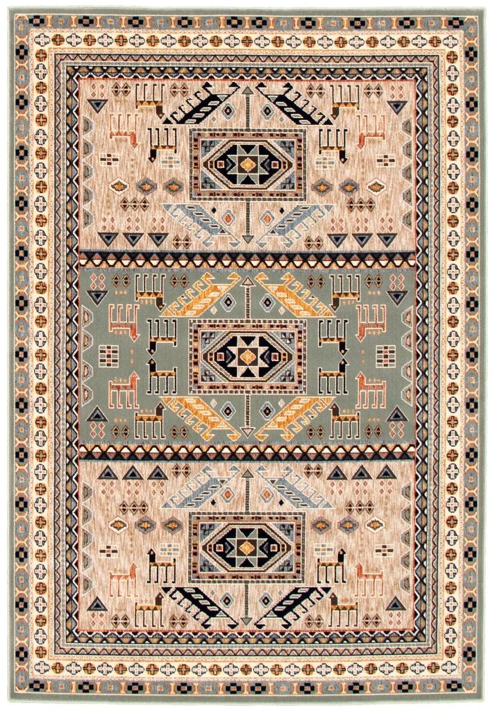 Qashqai Luri Area Rug Teal Therugsoutlet.ca