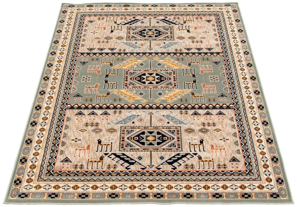 Qashqai Luri Area Rug Teal Therugsoutlet.ca