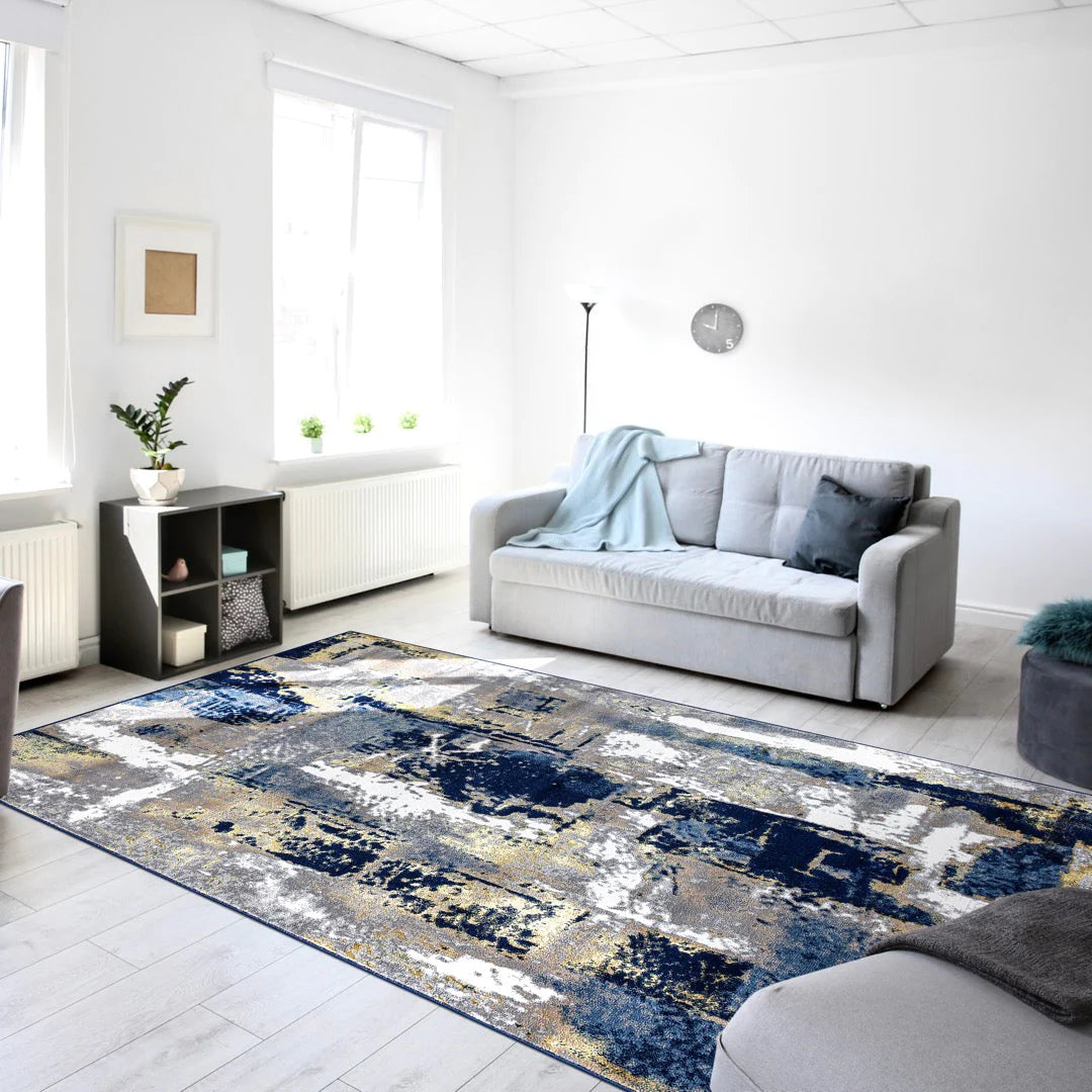 Ritz 2386 Navy Grey Area Rug – The Rugs Outlet Canada