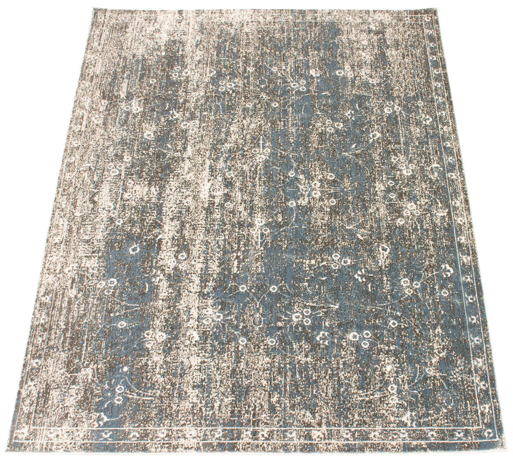 Reef Abstract Area Rug Teal and Grey Therugsoutlet.ca