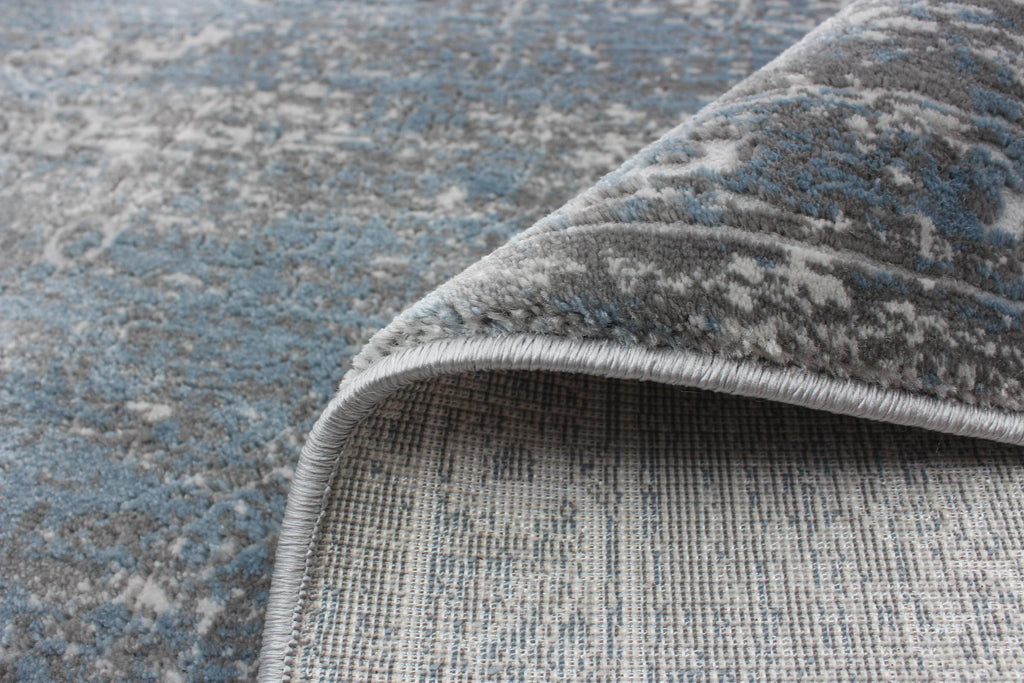 Reef Abstract Area Rug Teal and Grey Therugsoutlet.ca