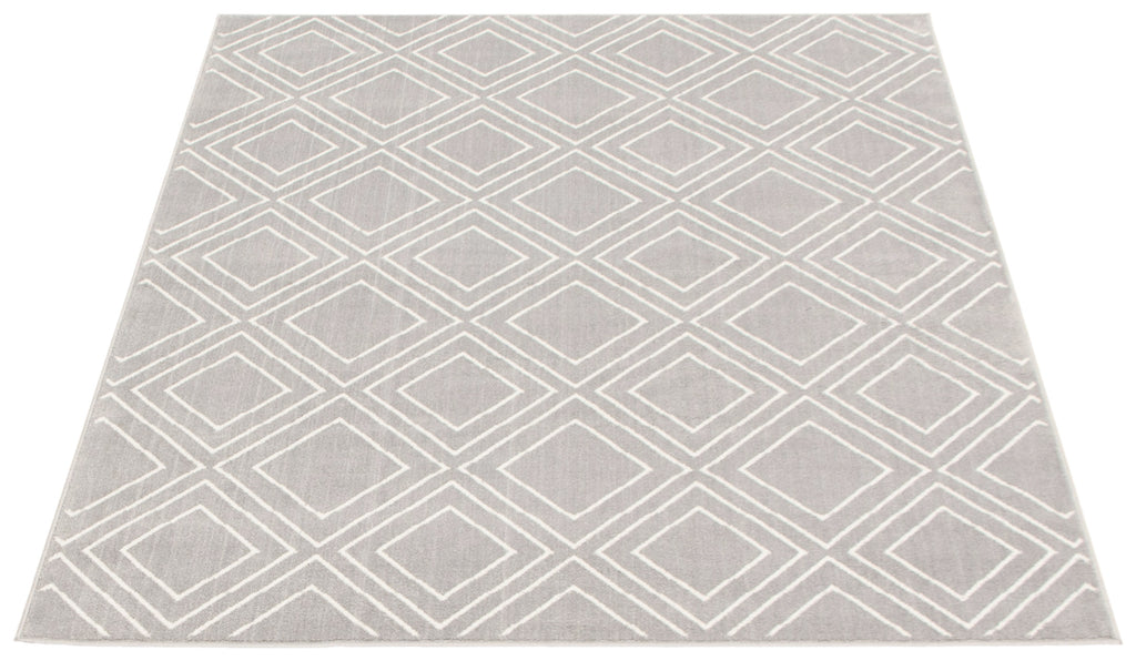 Rhombus Geod Area Rug Grey and White Therugsoutlet.ca