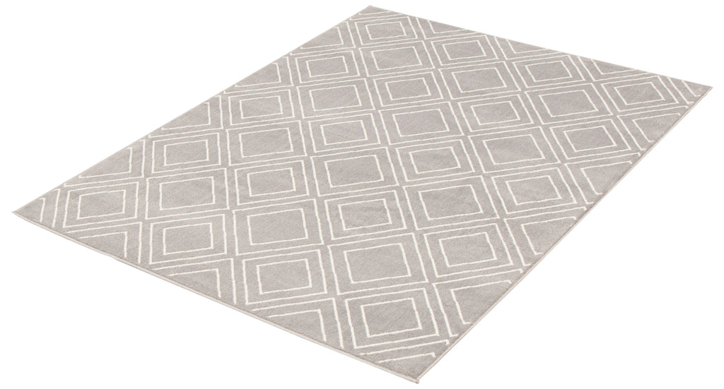 Rhombus Geod Area Rug Grey and White Therugsoutlet.ca