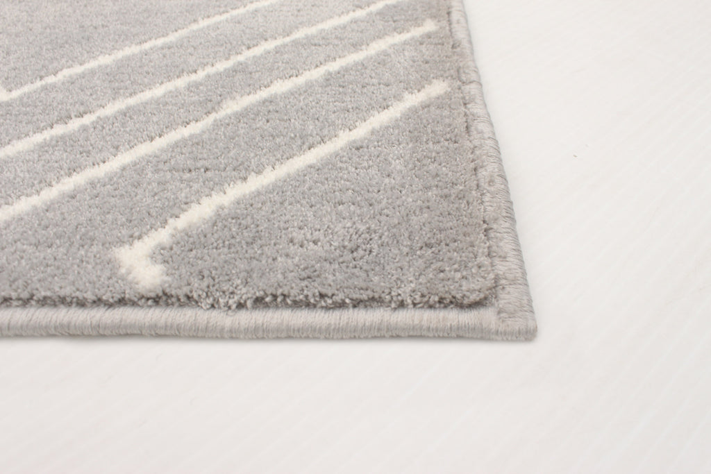 Rhombus Geod Area Rug Grey and White Therugsoutlet.ca