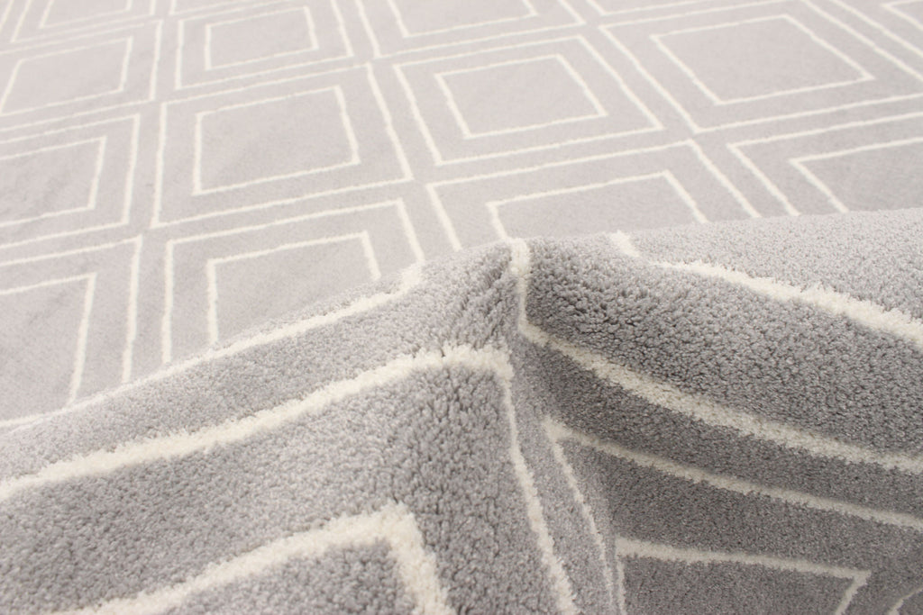 Rhombus Geod Area Rug Grey and White Therugsoutlet.ca