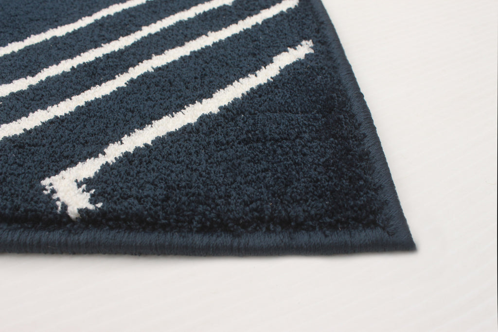 Rhombus Geod Area Rug Navy and White Therugsoutlet.ca