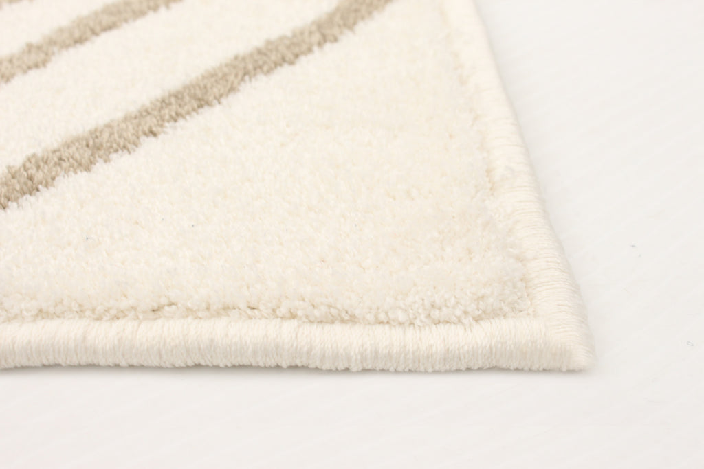 Rhombus Geod Area Rug White and Tan Therugsoutlet.ca