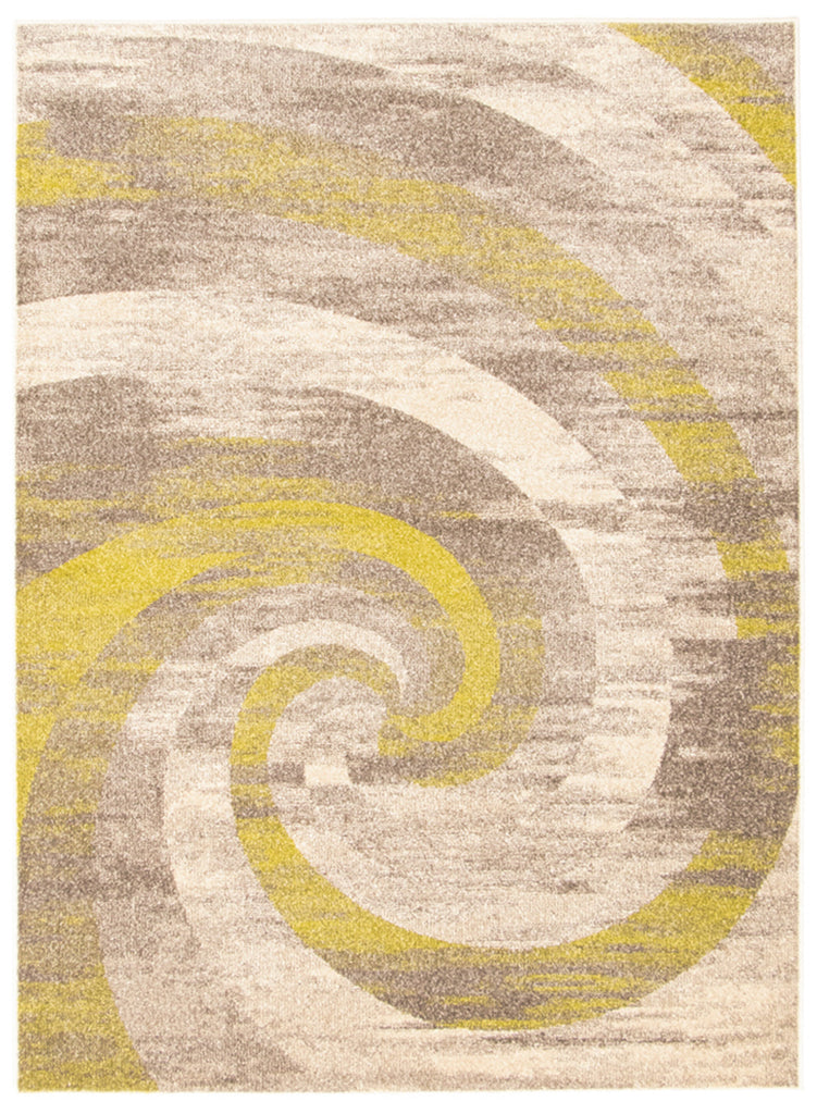 Spiral Serenity Area Rug Dark Ivory and Green Therugsoutlet.ca