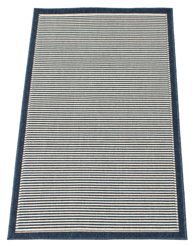 Thames Stripped Indoor/Outdoor Washable Area Rug Blue Therugsoutlet.ca