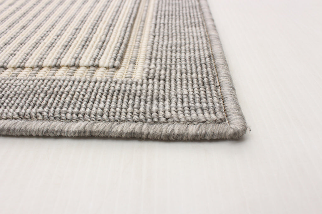 Thames Stripped Indoor/Outdoor Washable Area Rug Grey Therugsoutlet.ca