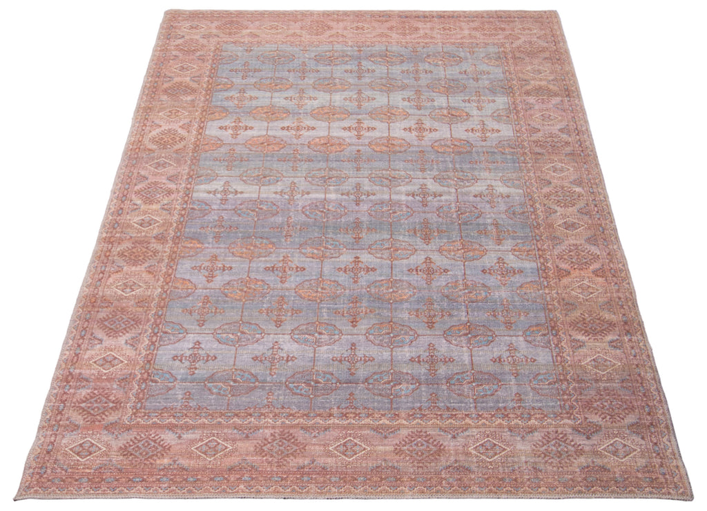 Turkoman Washable Area Rug Blue Therugsoutlet.ca