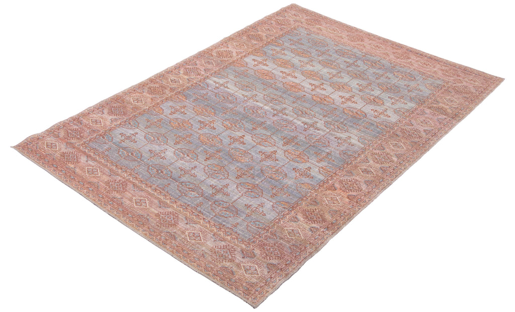 Turkoman Washable Area Rug Blue Therugsoutlet.ca