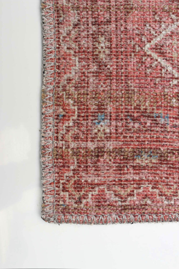 Turkoman Washable Area Rug Red Therugsoutlet.ca