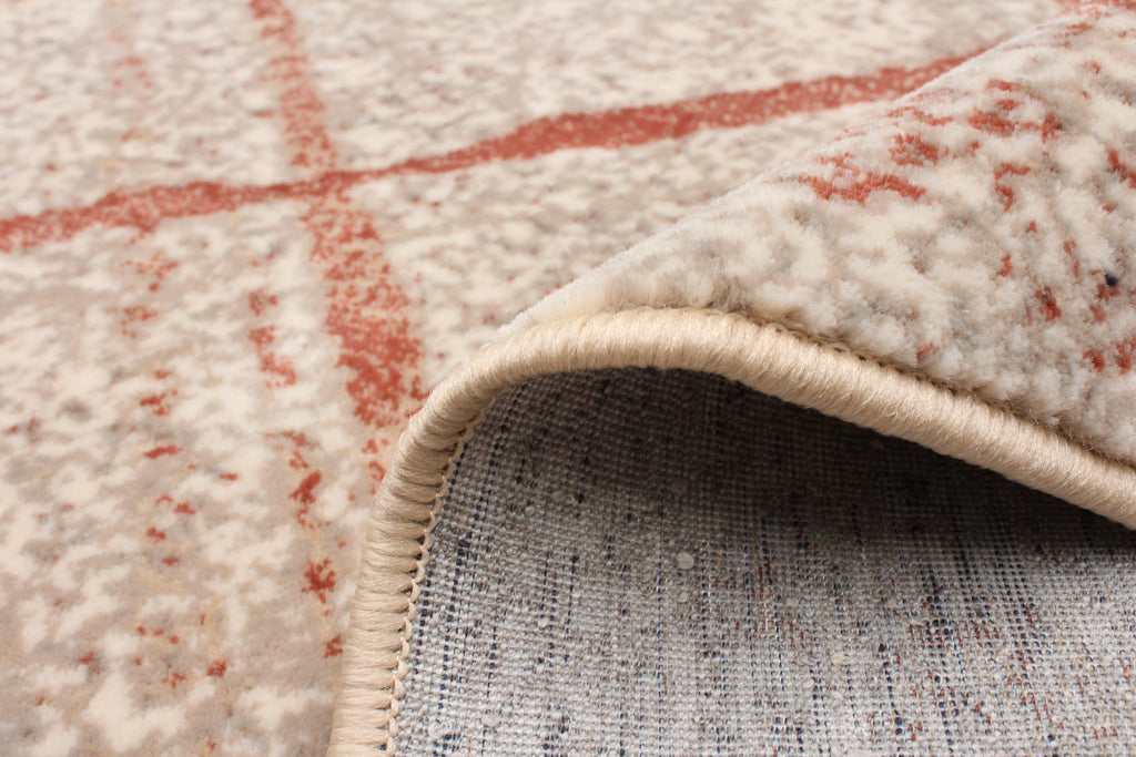 Victoria Area Rug Coral and Taupe Therugsoutlet.ca