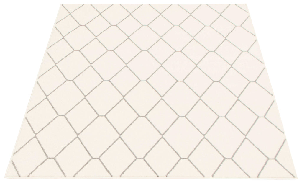 Zircon Geometric Area Rug White and Grey Therugsoutlet.ca