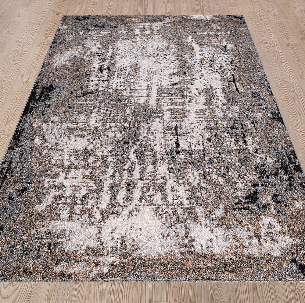 Rio 544 Grey Beige Modern The Rugs Outlet