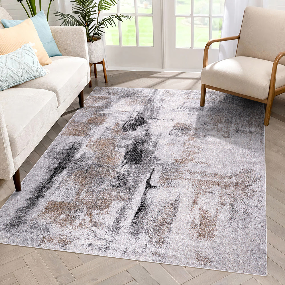 Rio 931 Beige Abstract The Rugs Outlet