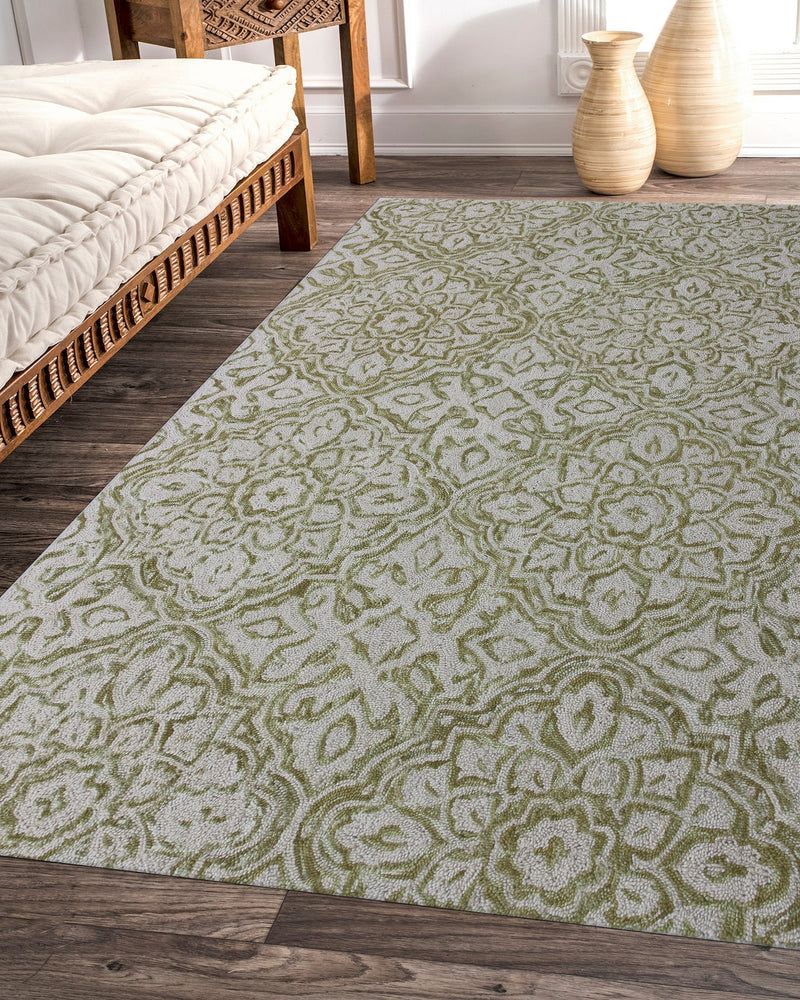 Hand-Tufted Lattice Floral Area Rug 2 therugsoutlet.ca