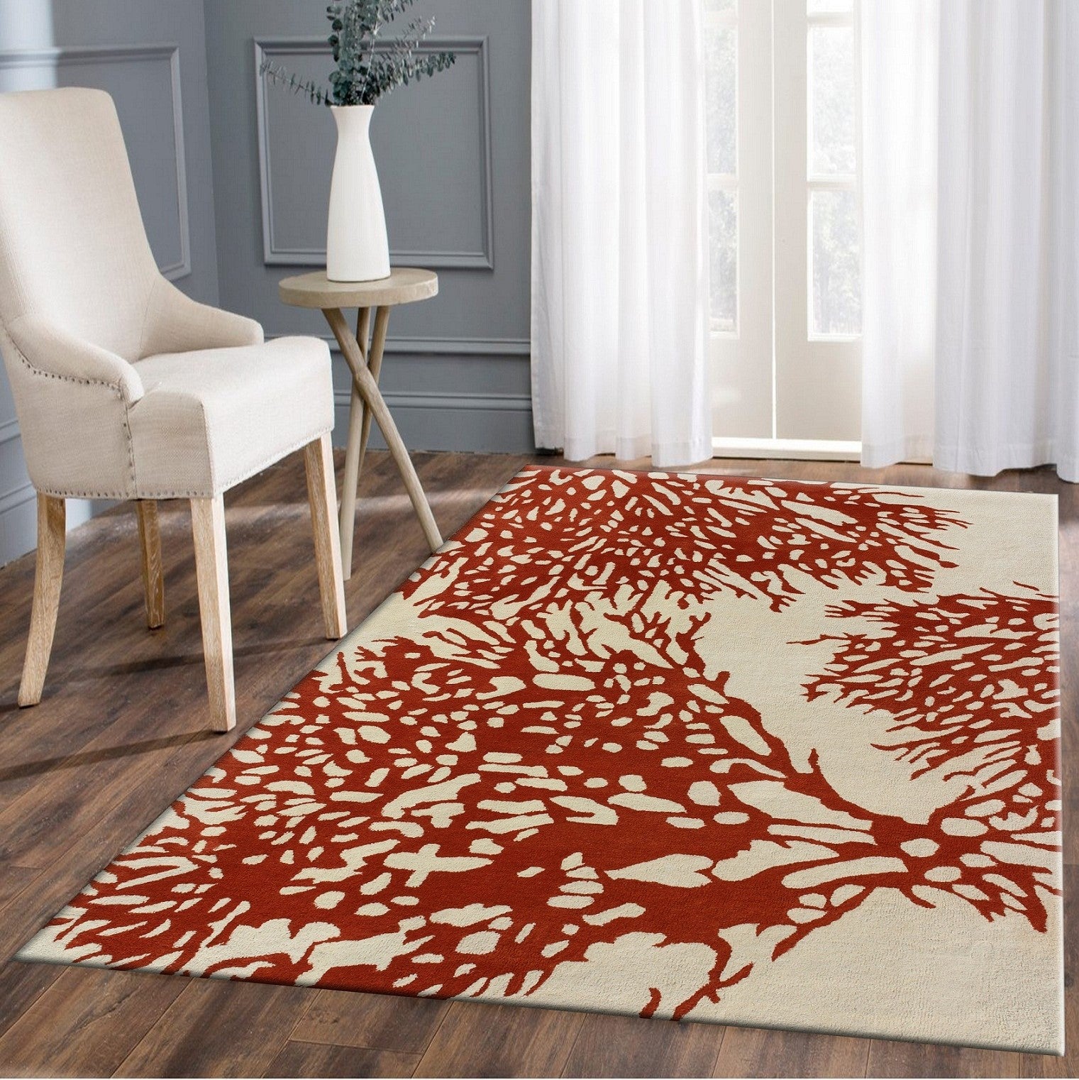Hand-Tufted Abstract Branch Area Rug therugsoutlet.ca