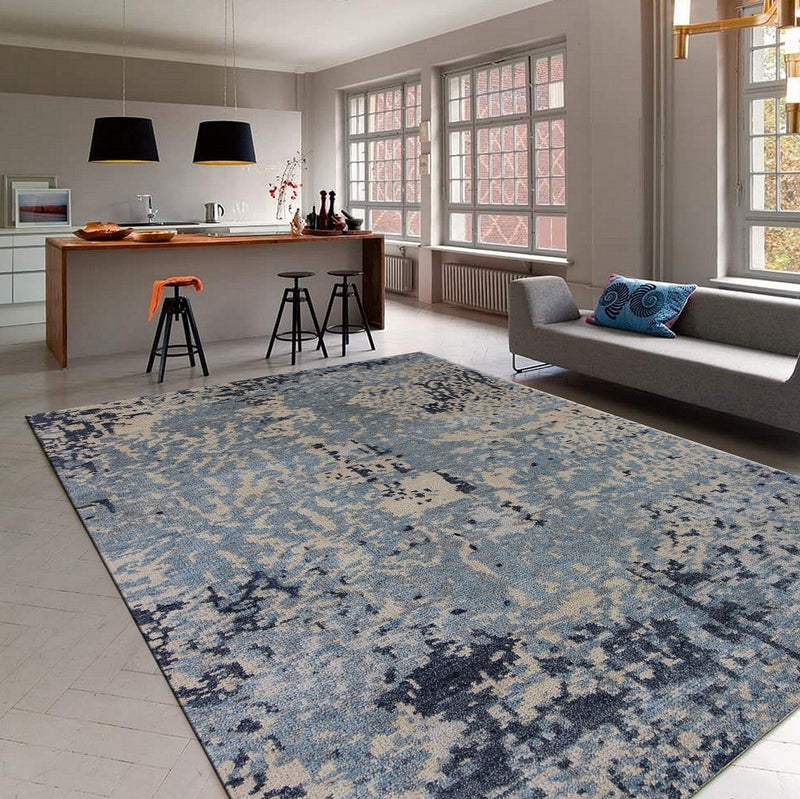Hand-Knotted Teal Distressed Area Rug therugsoutlet.ca