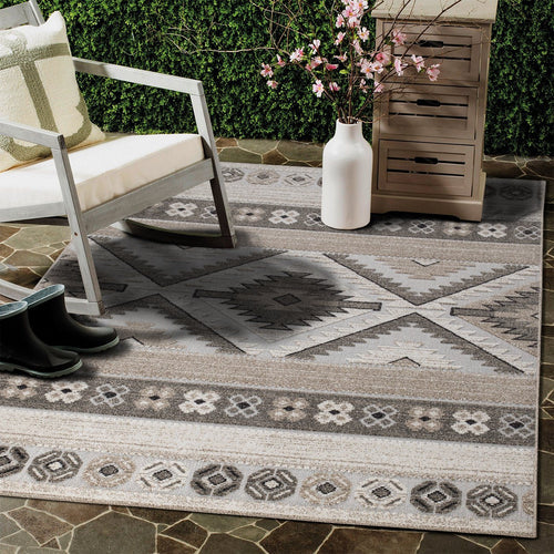 Richmond Kilim Outdoor-Indoor Rug - Beige and Brown