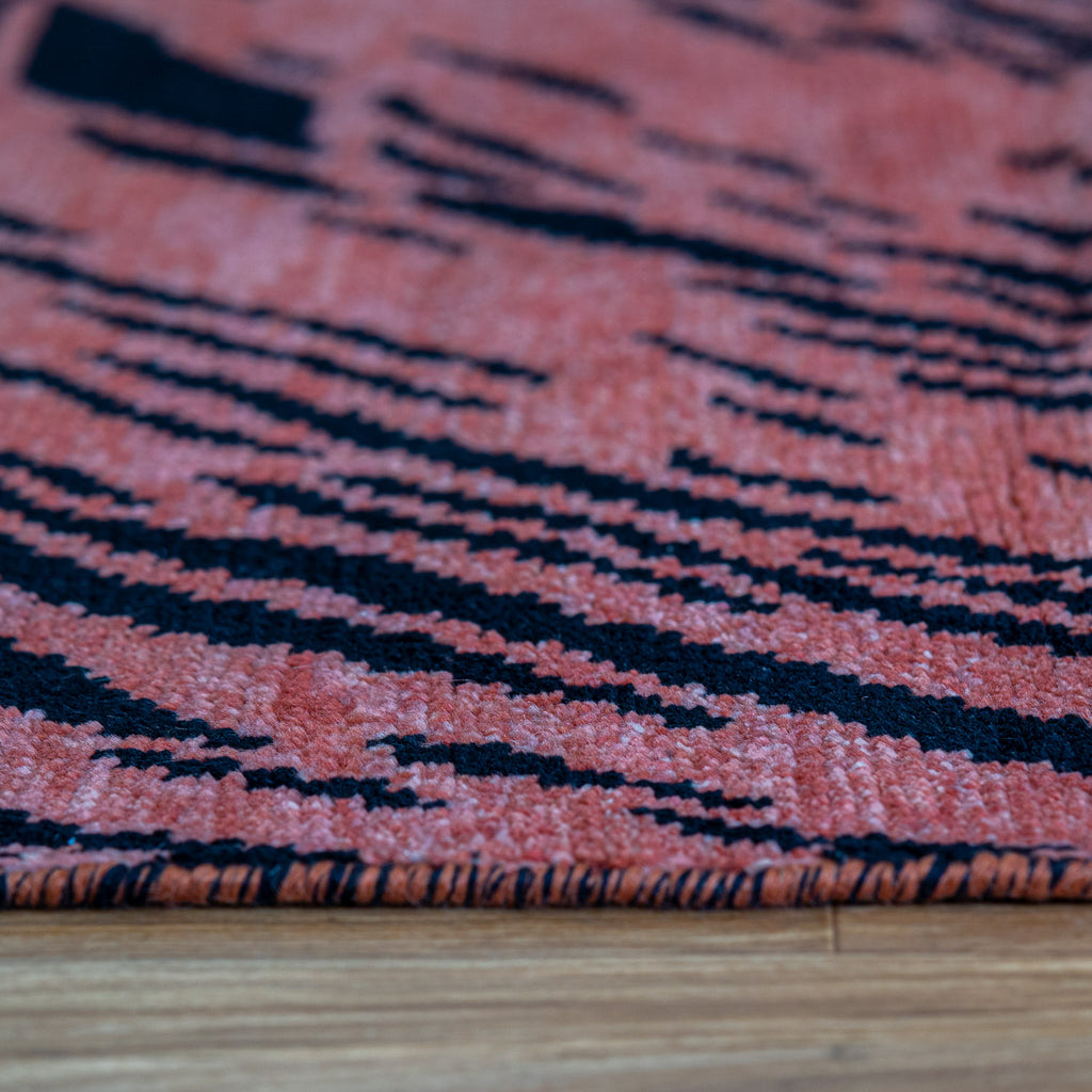 Hand-Knotted Coral Abstract Area Rug 2 therugsoutlet.ca