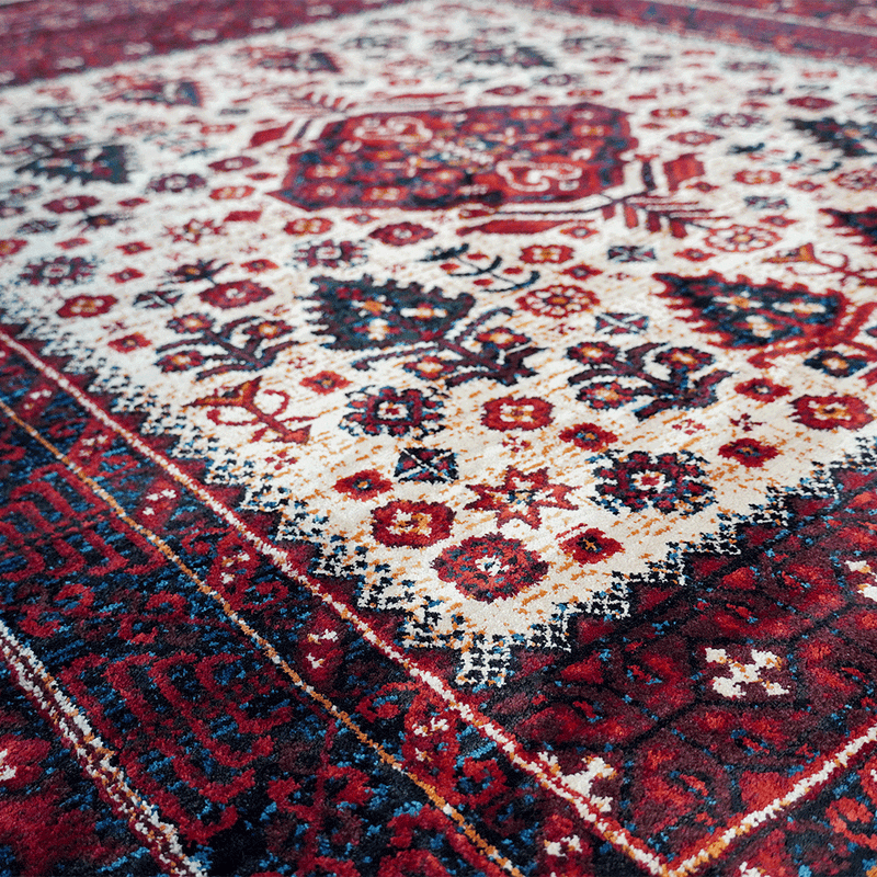 Ris Balouch Traditional Medallion Red Rug 4'11"X7'5" FT