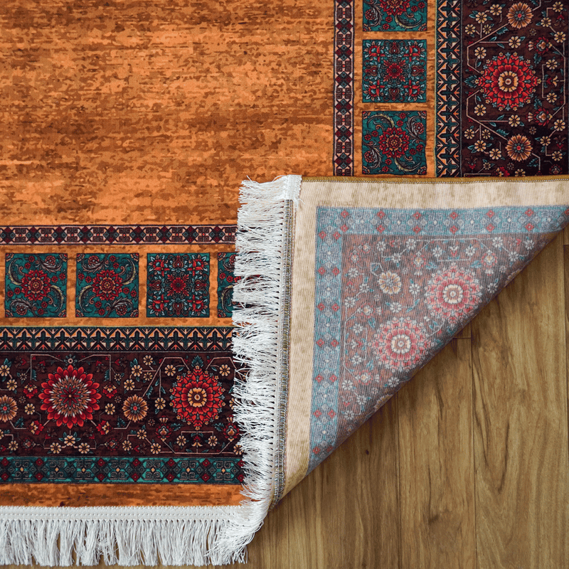 Ris Flower Board Gold Rug 4'11"X7'5" FT