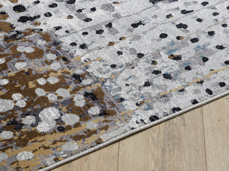 Kalipso Polka Abstract Rug Grey and Bronze 4 therugsoutlet.ca