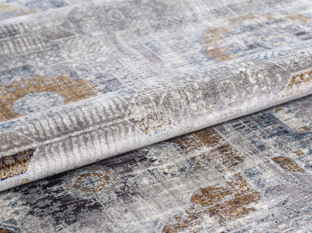 Kalipso Medallion Geometric Rug Grey 2 therugsoutlet.ca
