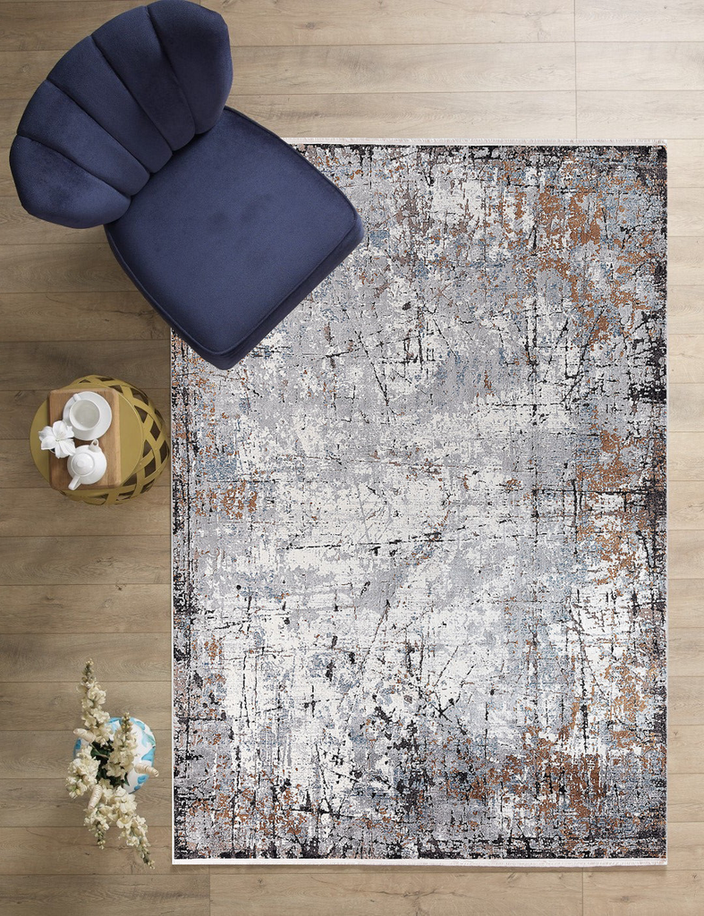 Kalipso Abstract Rug Grey and Ivory 2 therugsoutlet.ca