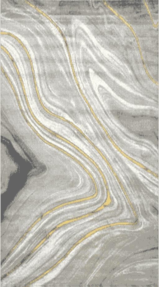 Malin Modern Grey and Gold Area Rug 200x290CM - 6'6''x9'5''FT