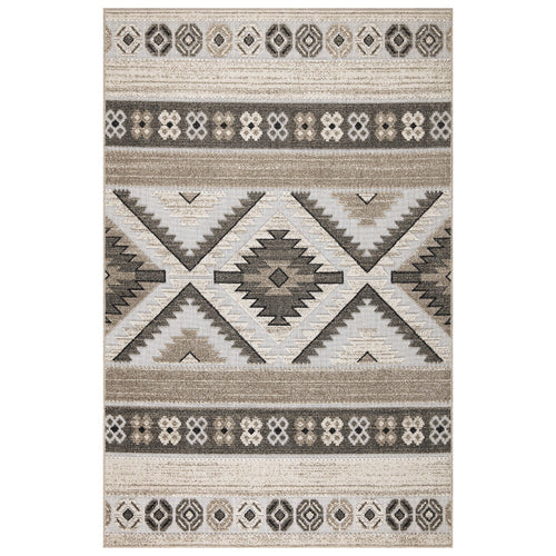 Richmond Kilim Outdoor-Indoor Rug - Beige and Brown