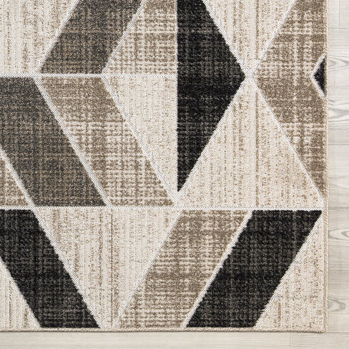 Richmond Geometric Outdoor Rug - Beige and Brown