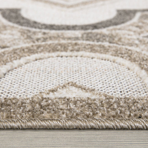 Richmond Kilim Trellis Outdoor Rug - Beige and Brown