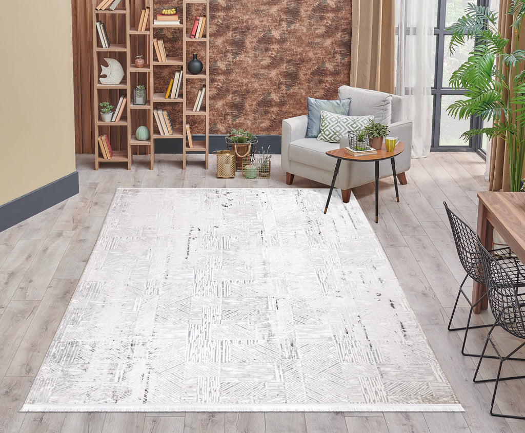 Sedef Contemporary Ivory Rug 1 The Rugs Outlet