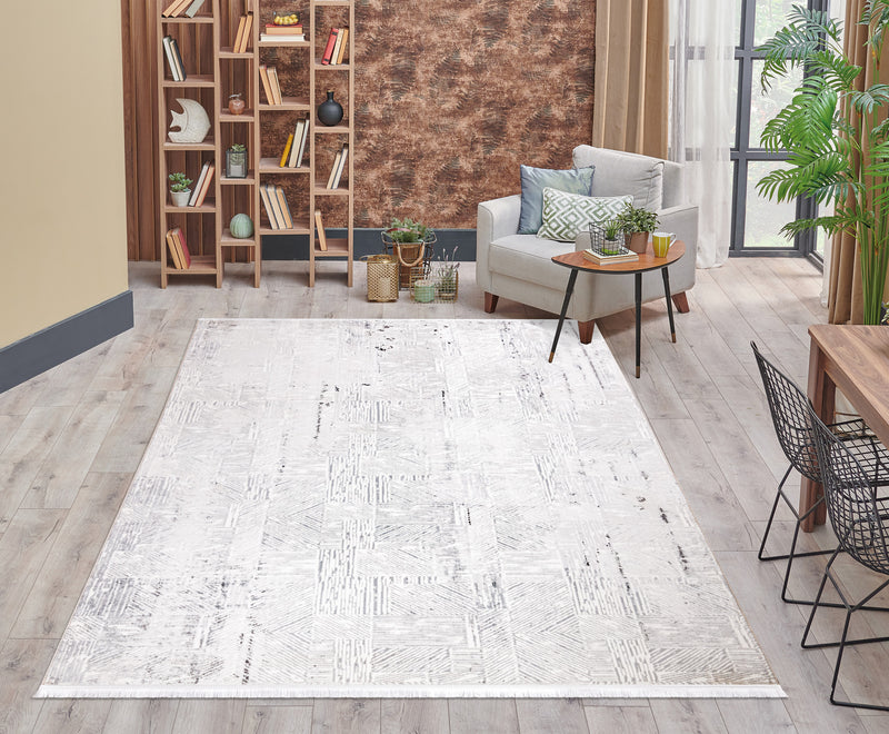 Sedef Contemporary Ivory Area Rug