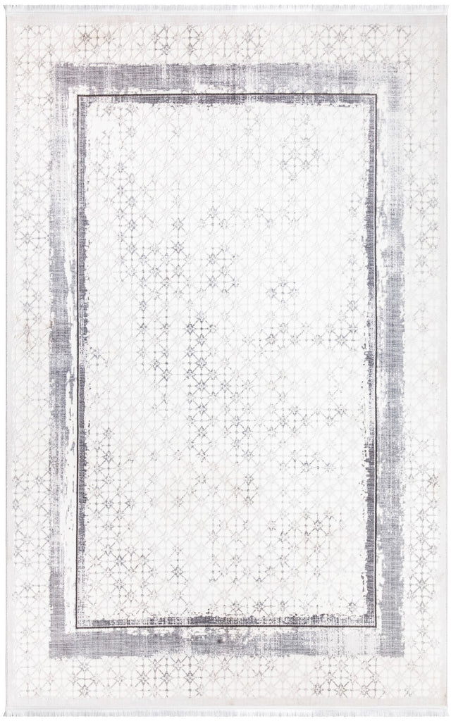 Sedef Abstract Bordered Ivory Rug 2 The Rugs Outlet