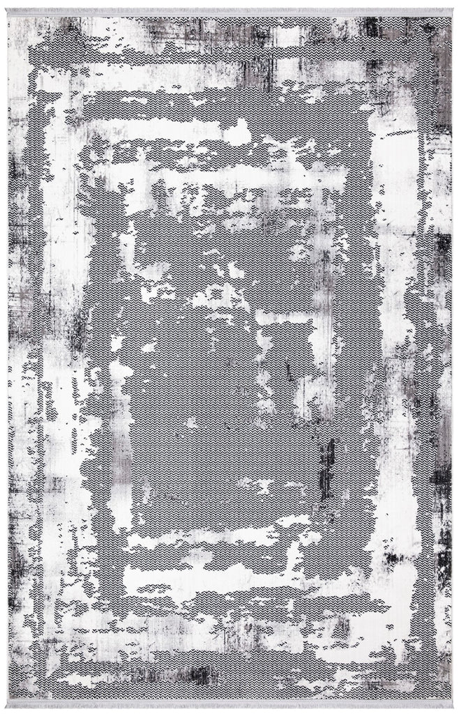 Sedef Abstract Grey Rug 2 The Rugs Outlet
