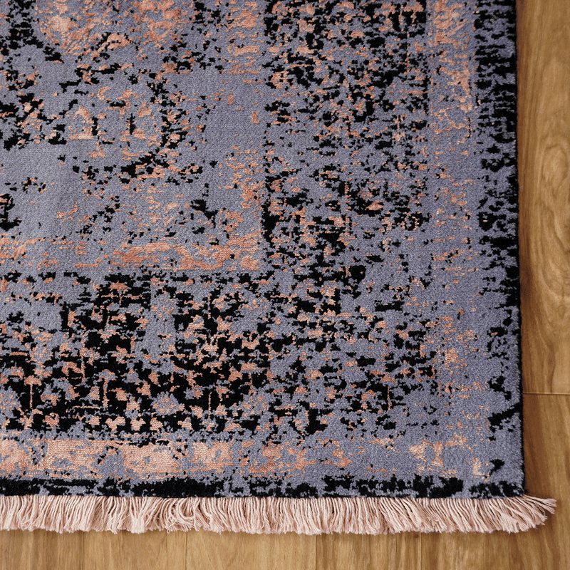 Ris Wool Traditional Medallion Navy Rug 4'11"X7'5" FT