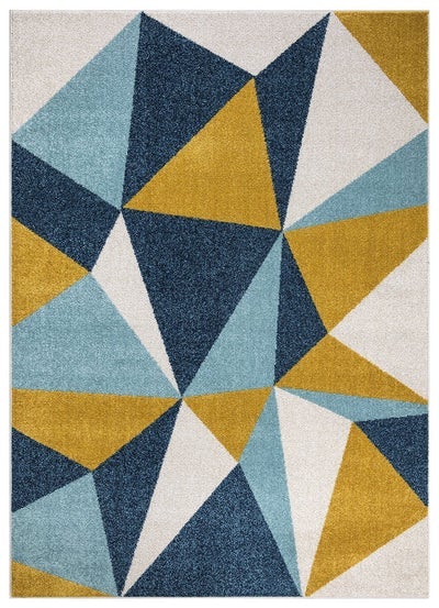 Amsterdam 171 Navy Blue Mustard Area Rug Area Rugs The Rugs Outlet CA