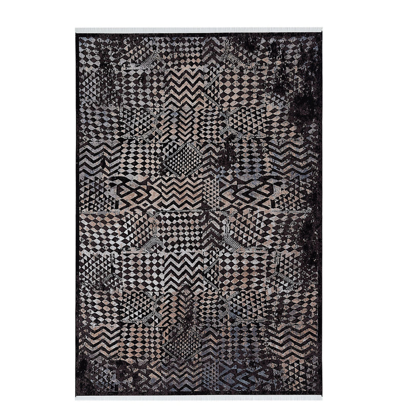 Elexus Ruby 03056 Black Beige Rugs The Rugs Outlet