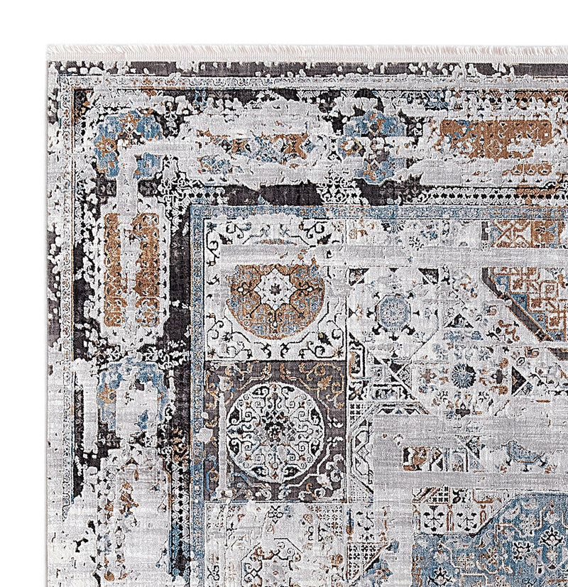 Kalipso 01718 Grey & Ivory Rugs The Rugs Outlet