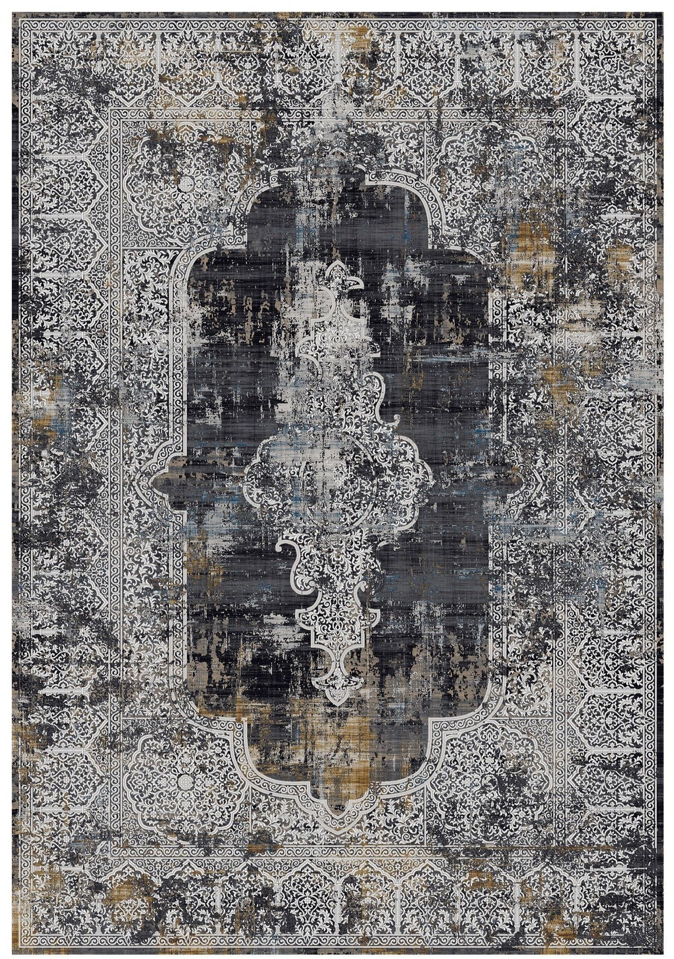 Kalipso 01722 Grey& Black Rugs The Rugs Outlet
