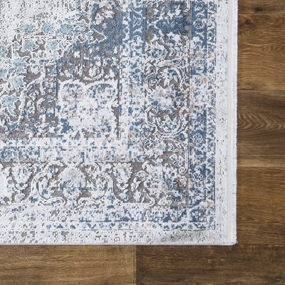 Luxi 8443 Collection Blue Beige Area Rugs The Rugs Outlet