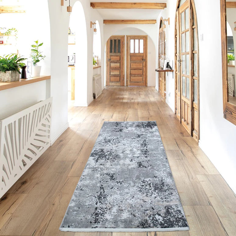 Luxi Area Rug - Grey and Black