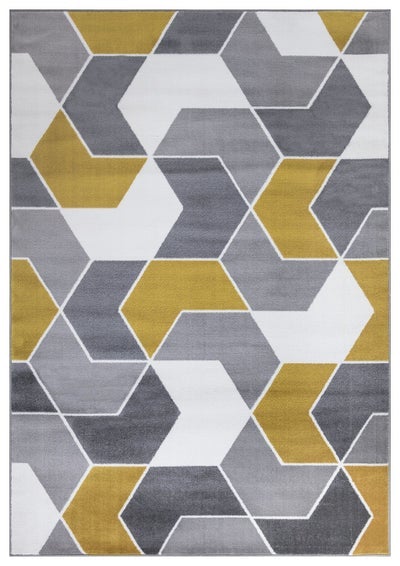 Monaco 1943 Gold & Grey Area Rug The Rugs Outlet